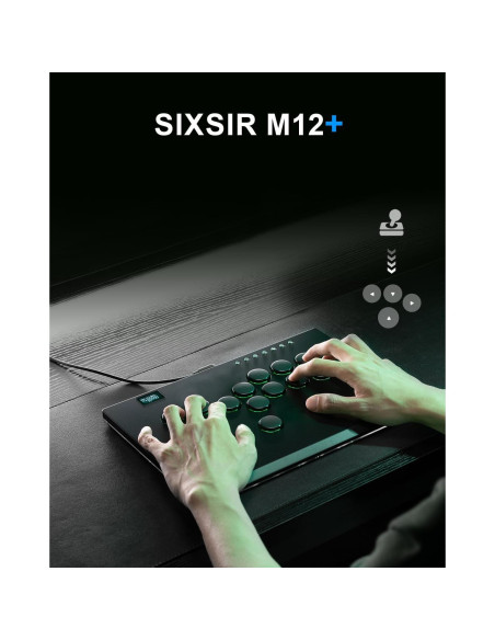 Controlador Sin Palanca SIXSIR M12+ RGB para PC/PS4/Switch Controlador Sin Palanca SIXSIR M12+ RGB para PC/PS4/Switch