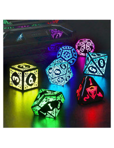 Juego de Dados LED Recargables ZHOORQI para DND - Poliedricos RGB