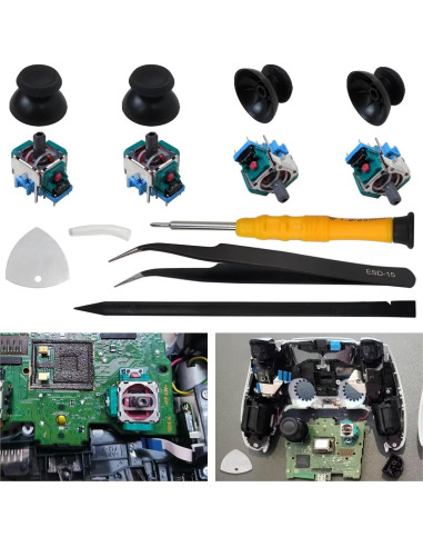 Repuestos Joysticks 3D Misimain para PS5 DualSense 4pcs