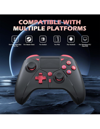 Controlador Inalámbrico Gamrombo para PS4/PC con Función Macro