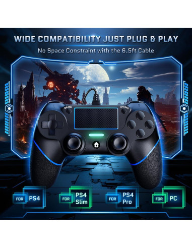 Controlador con cable DIANVEN para PS4 y PC 1.98m