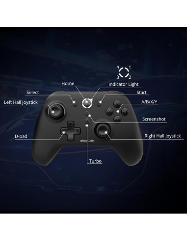 Controlador Inalámbrico C6 abxylute para PC y Switch - 1000Hz