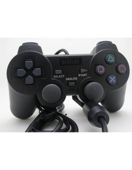 Controlador NEXiLUX PS2 Compatible con PlayStation 1 y 2