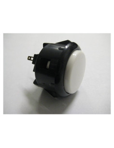 Botón de Arcade Sanwa OBSF-30 Blanco y Negro OEM 30mm