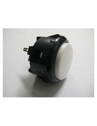 Botón de Arcade Sanwa OBSF-30 Blanco y Negro OEM 30mm
