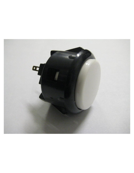 Botón de Arcade Sanwa OBSF-30 Blanco y Negro OEM 30mm