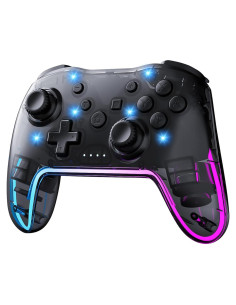 Controlador Inalámbrico Twylyte para Switch y PC, RGB 7 Colores