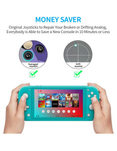 Reemplazo Joystick Switch Lite Rzkipdy 19 en 1 Kit Reparación 2