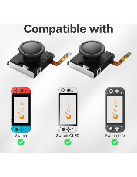 Joystick GuliKit Hall Switch Joycon Sin Deriva 4 Piezas