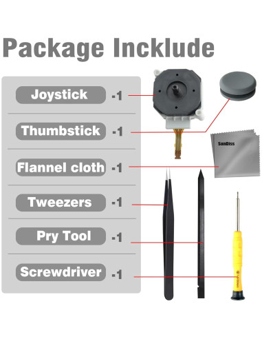 Joystick SunDiss para Nintendo 2DS 3DS XL con Herramientas