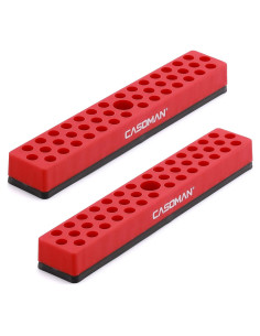 Organizador de Puntas Hexagonales CASOMAN 2PCS Rojo 86 Agujeros