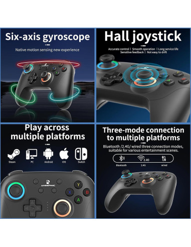 Controlador Inalámbrico GiipGoop RG P01 para PC y Switch