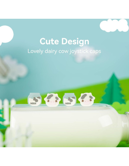 GeekShare Tapones Silicona Joy Con Vaca Lechera 4PCS
