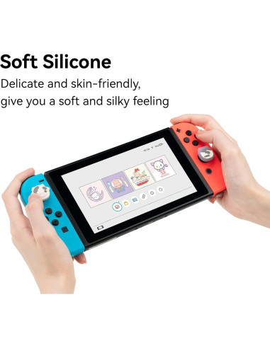 GeekShare Tapones Silicona Joy Con Vaca Lechera 4PCS