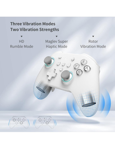 Controlador GuliKit KK3 Max Inalámbrico para Switch y PC - Blanco
