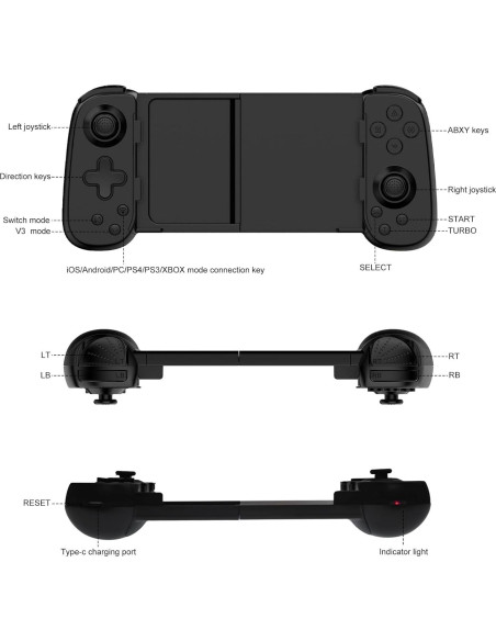 Controlador Inalámbrico Koiiko Q11A para iOS/Android/PC