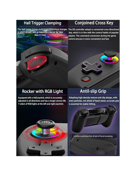 Controlador Inalámbrico Koiiko para iPad y Android, Negro