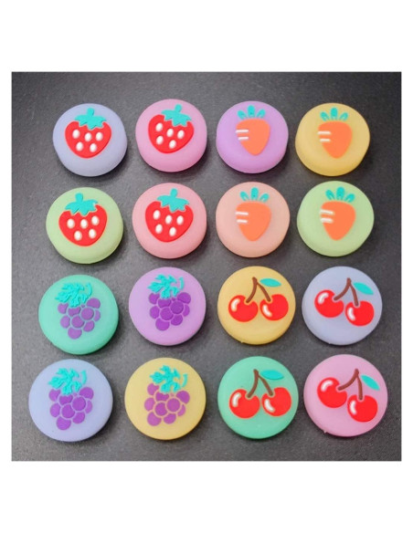 4 Tapas Silicona Luminosa Ambertown para Joystick Switch