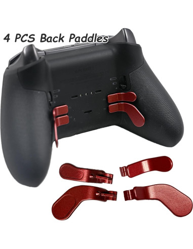 9 en 1 Piezas Thumbsticks Metal para Xbox Elite Series 2 Rojo