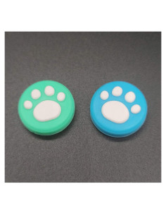 Tapa de agarre de joystick analógico Ambertown para Switch NS y Lite - Verde y Azul (2PCS)