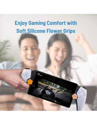 Agarradores de Flor Naranja MEEFIX para PS Portal - 4 Pcs