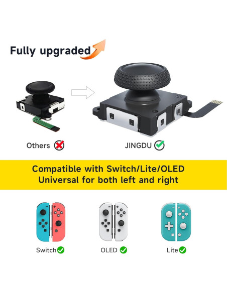 Joystick Hall JINGDU para Switch y Lite - Reparación Precisa