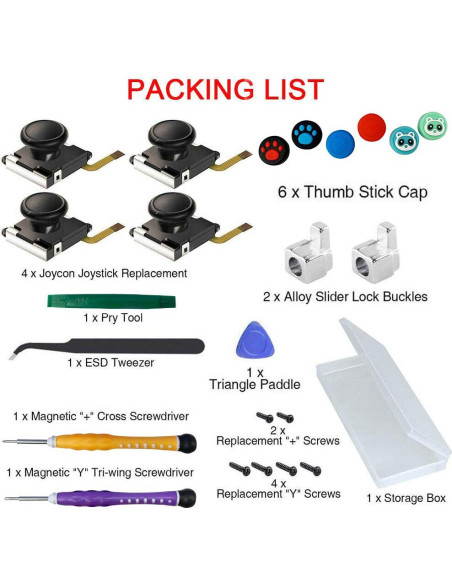 Repuesto Joystick Joycon QUMOX 4 Piezas para Ntdo Switch