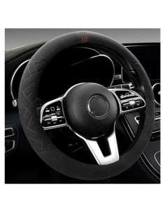 Cubierta de Volante Bittwee Suede Antideslizante 37-38 cm Rojo