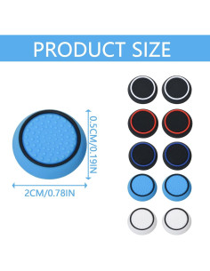 10 Tapas de Joystick Silicona ECOMAID para PS5, PS4, Xbox 2