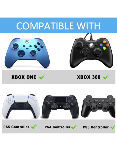 10 Tapas de Joystick Silicona ECOMAID para PS5, PS4, Xbox