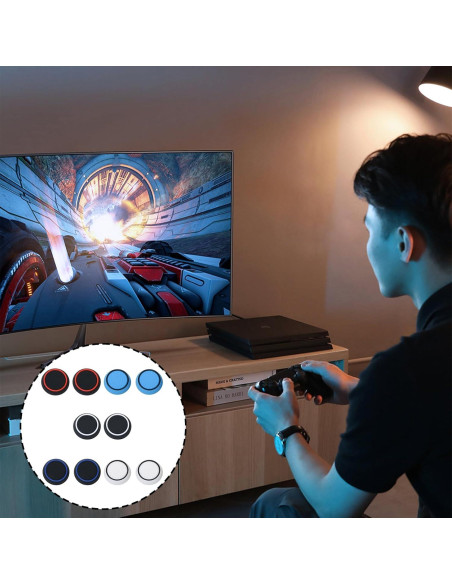 10 Tapas de Joystick Silicona ECOMAID para PS5, PS4, Xbox