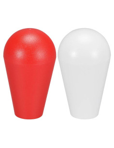 Mango de Joystick Elíptico uxcell M6 Blanco Rojo 2 Piezas