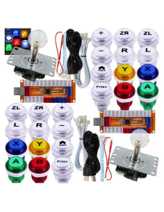 Controlador de Juego SJ@JX LED 2 Jugadores Joystick 8 Vías