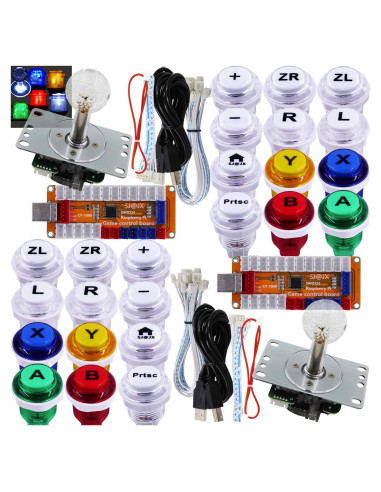 Controlador de Juego SJ@JX LED 2 Jugadores Joystick 8 Vías
