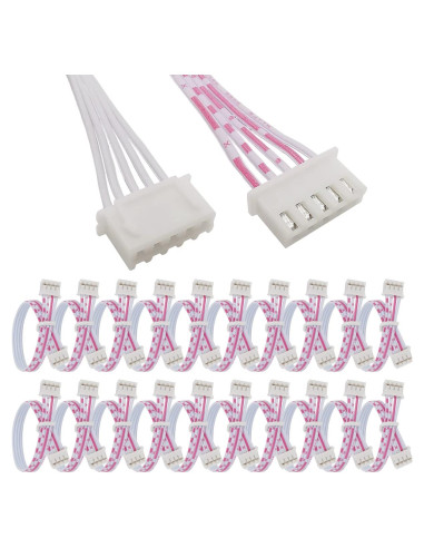 Cable de 5 Pines Hembra a Hembra JST 2.54mm 20cm 20PCS DKARDU