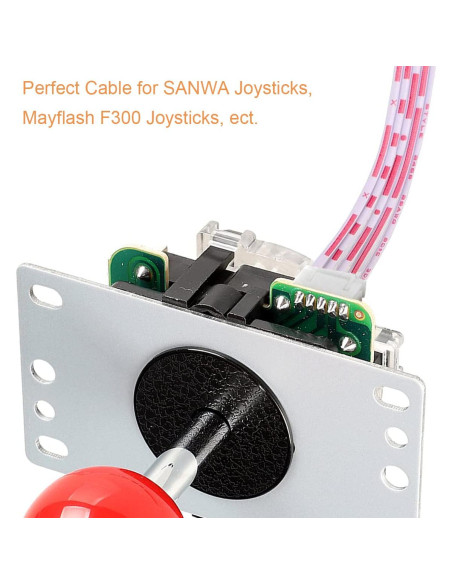 Cable de 5 Pines Hembra a Hembra JST 2.54mm 20cm 20PCS DKARDU