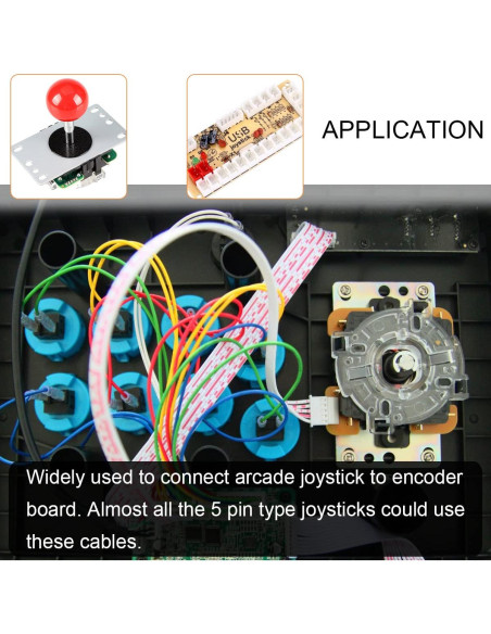 Cable de 5 Pines Hembra a Hembra JST 2.54mm 20cm 20PCS DKARDU