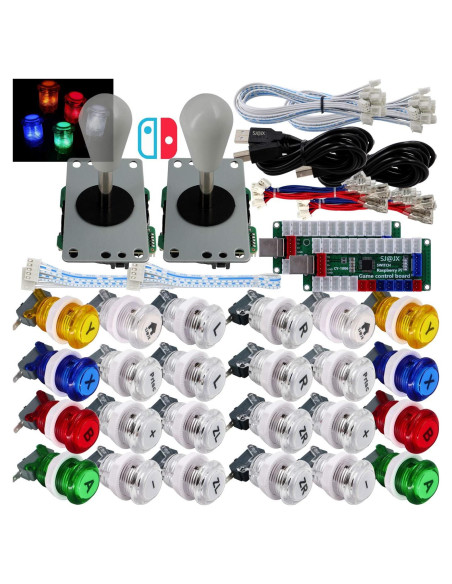 Controlador de Juego SJ@JX LED 2 Jugadores Joystick 8 vías