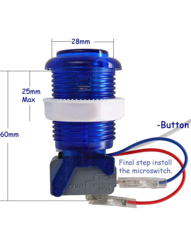 Controlador de Juego SJ@JX LED 2 Jugadores Joystick 8 vías