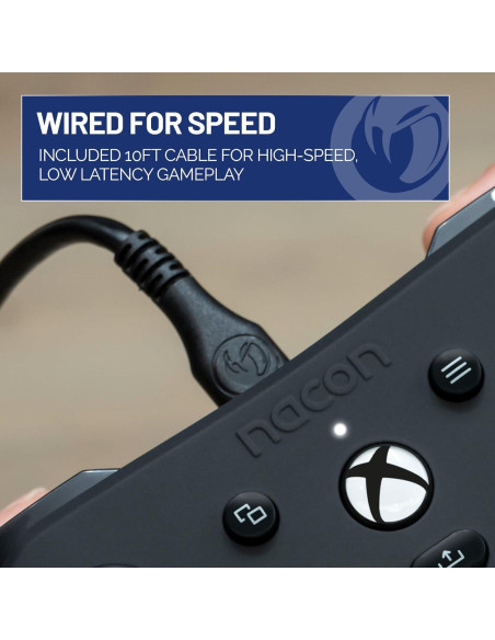 Controlador con cable Nacon Evol-X Pro para Xbox y PC - Negro