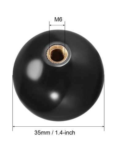 Joystick Bola Superior uxcell 35mm Repuesto Arcade Negro