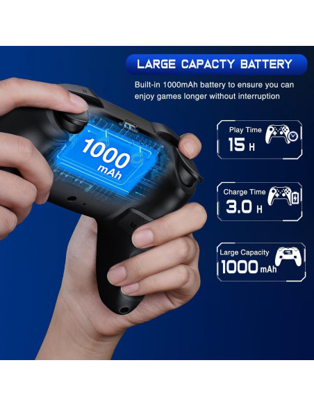 Controlador Inalámbrico Qixun para Switch Rojo y Azul