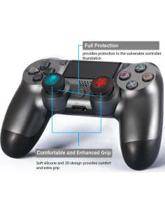 Cubierta de agarre de pulgar PlayRealm x 4 para PS5, PS4, Xbox 2