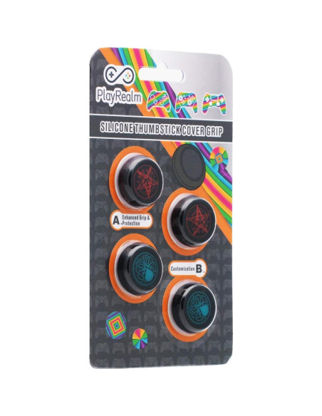 Cubierta de agarre de pulgar PlayRealm x 4 para PS5, PS4, Xbox