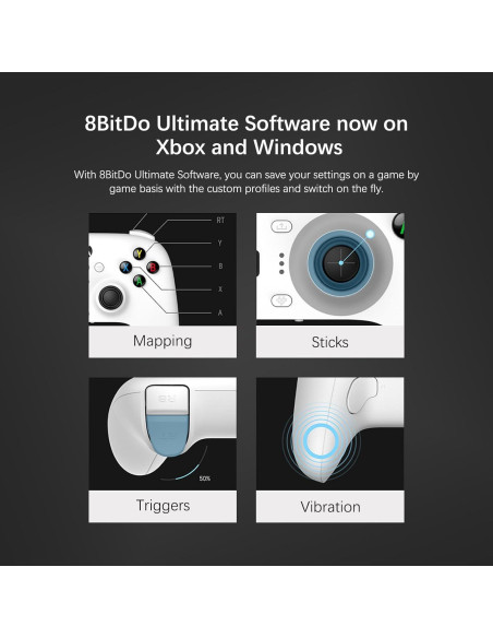 Controlador 8Bitdo Ultimate para Xbox y PC - Blanco