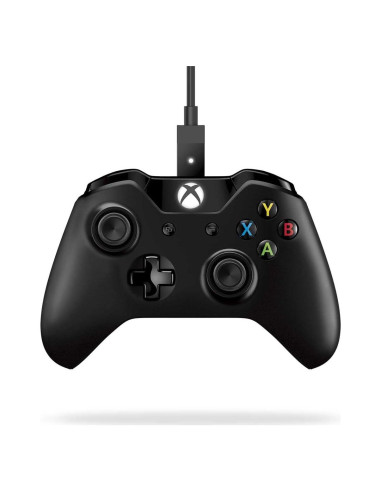 Controlador Microsoft Xbox One + Cable para PC - Negro