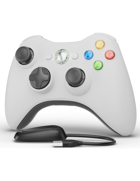 Controlador Inalámbrico ISHAKO para Xbox 360 y PC - Blanco
