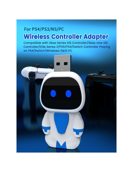 Adaptador Inalámbrico Bluetooth Ralan para Switch, PS4, PS5