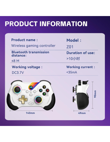 Controlador Inalámbrico Koiiko Bluetooth para iPad/PC/Switch