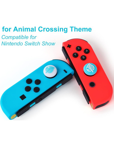 Tscope Grip Caps Azul para Nintendo Switch y Lite - Hoja Kawaii